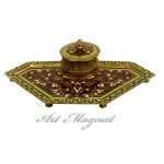 Inkwell gilt bronze, enamel con. 19th c. (911)