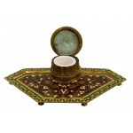 Inkwell gilt bronze, enamel con. 19th c. (911)