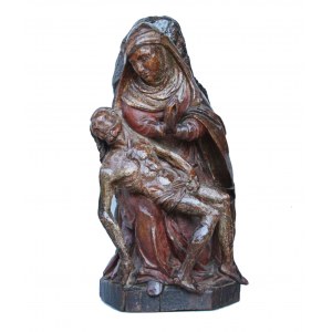 Pieta, Matka Boska z Chrystusem konającym, drewno, XVI w (920)