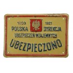 Plate of the Polish Directorate of Mutual Insurance 1803 -1921 (300)