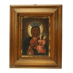 Our Lady of Czestochowa.- oil sheet metal. 19th century, painting, painted on sheet metal. (926)