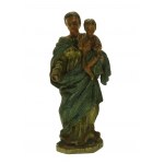 An 18th century statue of the Virgin Mary and Child. (927)
