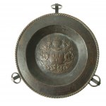 Heraldic shield of the Polish coat of arms of the nobility of Groty, 19th century Bronze (523)