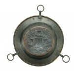 Heraldic shield of the Polish coat of arms of the nobility of Groty, 19th century Bronze (523)