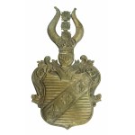 Heraldic cartouche of the Polish noble coat of arms Doliwa, 19th century Bronze (524)