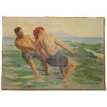Feliks Michał Wygrzywalski (1875 - 1944), Fishermen hauling nets (941)