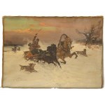 Czeslaw WASILEWSKI (1875-1947), Attack of the Wolves (942)
