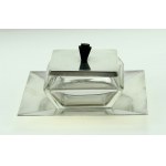 Art déco butter dish with lid, Hanneberg Brothers, Warsaw (511)