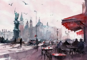 Radosław Kuźmiński, Scena miejska - kawiarnia, 2025