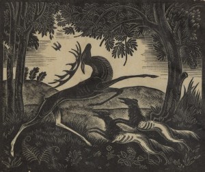 Stanisław Ostoja-Chrostowski (1897 Warszawa - 1947 Warszawa), Zraniony jeleń, 1930