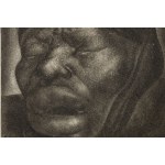 Boleslaw Cybis (1895 Ferme de Massandra en Crimée - 1957 Trenton (New Jersey, États-Unis)), Tête d'une vieille femme aux yeux fermés, 1924