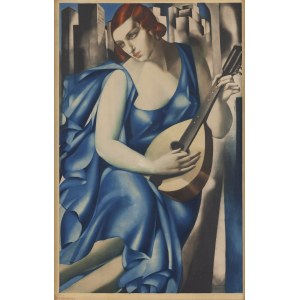 Tamara Lempicka (1894 Moscow - 1980 Cuernavaca, Mexico), Woman with Mandolin (Femme à la Mandoline), 1933
