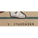 Zofia Stryjeńska (1891 Krakov - 1976 Ženeva), Lidový kroj z Vilniusu - list XXXIX z portfolia Kroje polských rolníků, 1939.