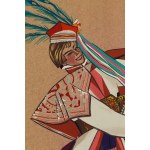 Zofia Stryjeńska (1891 Krakov - 1976 Ženeva), Chłop z Krakowskiego / Krakovský sedlák, list I z portfolia Kroje polských sedláků, 1939