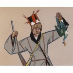 Zofia Stryjeńska (1891 Krakov - 1976 Ženeva), Rolník z Polesí, list XXIX z portfolia Kroje polských rolníků, 1939