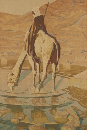 Aleksander Laszenko (1883 Annówka - 1944 Włocławek), Jeździec na wielbłądzie, 1936