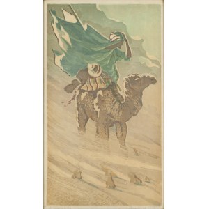 Aleksander Laszenko (1883 Annówka - 1944 Włocławek), Beduín na velbloudovi , 1929