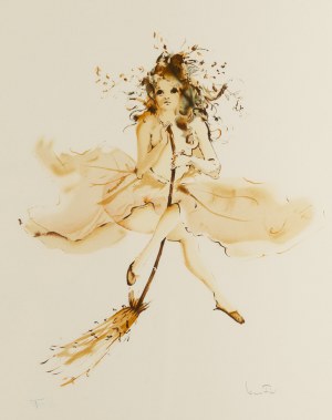 Leonor Fini (1918 Buenos Aires - 1996 Paryż), Dziewczynka na miotle