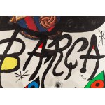Joan Miro (1893 Barcelona - 1983 Palma de Mallorca), Barca. Plakat z okazji 75. rocznicy FC Barcelony, 1974