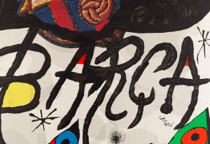 Joan Miro (1893 Barcelona - 1983 Palma de Mallorca), Barca. Poster for the 75th anniversary of FC Barcelona, 1974