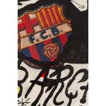 Joan Miro (1893 Barcelona - 1983 Palma de Mallorca), Barca. Plakat z okazji 75. rocznicy FC Barcelony, 1974