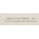 Maurycy (Maurice) Mędrzycki (Mendjizki) (1890 Lodz - 1951 St. Paul de Vance), Teka Hommage aux Combattants Martyrs du Ghetto du Varsovie, 1955