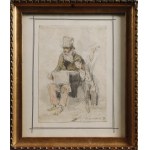 Kajetan STEFANOWICZ (1886-1920) - przypisywany, Kataryniarz i chłopiec, 1914?