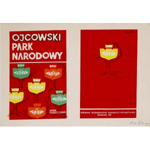 Ewa WIECZOREK (1947-2011), Projekt okłdki mapy turystycznej. Ojcowski Park Narodowy