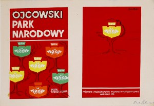Ewa WIECZOREK (1947-2011), Projekt okłdki mapy turystycznej. Ojcowski Park Narodowy