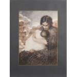 Lucien LEVY-DHURMER (1865-1953), Les meres pendant la guerre Paris, Devabez, 1917 Ilustrations de LEVY-DHURMER. Preface de Maurice Maeterlinck