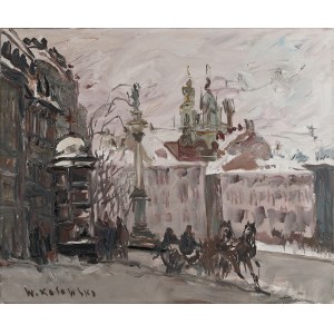 Wojciech KOSOWSKI (1933-1999), Castle Square in winter
