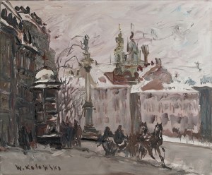 Wojciech KOSOWSKI (1933-1999), Plac Zamkowy zimą