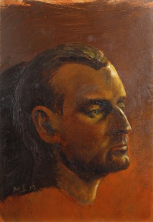 Maria STĘPIŃSKA (ur. 1925), Portret mężczyzny, 1954