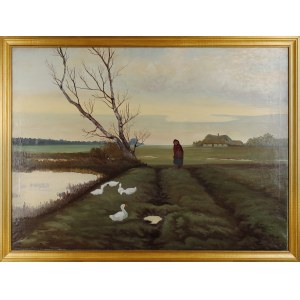 Malarz nieokreślony, POLSKI (XX w.), Gęsiarka