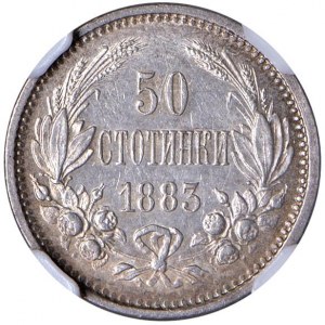 Foreign coins - BULGARIA Alexander I (1879-1886) 50 St...