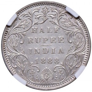 Foreign coins - INDIA Vittoria (1837-1901) Mezza Rupia ...