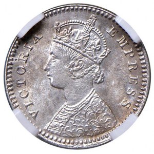 Foreign coins - INDIA Vittoria (1837-1901) 2 Annas 1887...