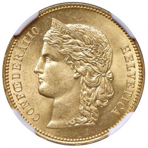 Foreign coins - SWITZERLAND 20 Francs 1896 - KM 31.3 AU 