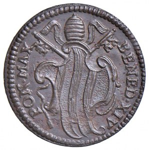 Papal - Benedetto XIV (1740-1758) Quattrino - Munt. 220...