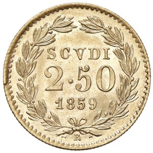 Papal - Pio IX (1846-1870) 2,50 Scudi 1859 An. XIII - N...