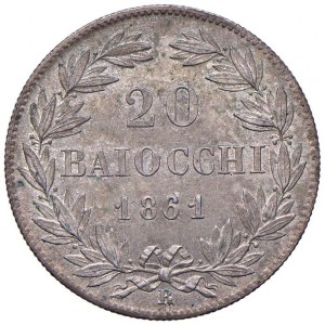 Papal - Pio IX (1846-1870) 20 Baiocchi 1861 An. XV - No...