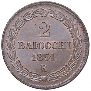 Papal - Pie IX (1846-1870) Bologne - 2 Baiocchi 1851 An...