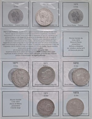 Lots - KINGDOM OF ITALY Album consisting of coins in argen...