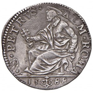 P.F.G. Collection - Sisto V (1585-1590) Testone 1588 - ...