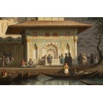 August Finke, Boats in front of the Mihrimah Sultan Mosque in Istanbul