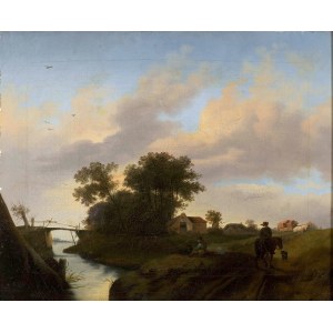 Printer 18th/19th century, Landscape with staffage figures