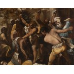 Italian master 17th century, STONING OF ST STEPHEN .