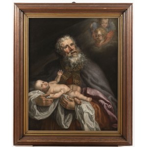 Flemish painter second half of the 17th century, Saint Simeon with the Infant Jesus