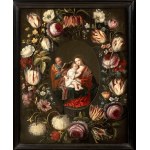 Jan Brueghel the Younger (1601-1678) and Pieter van Avont (1600-1652), attributed to, THE HOLY FAMILY IN A WREATH OF FLOWERS