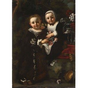 Attributed to Abraham Brueghel (1631-1697) and Roman master of the 17th century, BROTHER AND SISTER